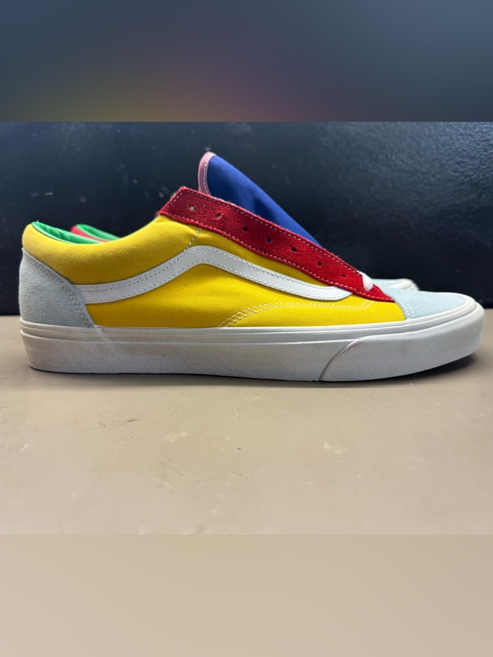 New with Box Unisex Vans Style 36 Sunshine Multi/True White Suede/Canvas Men 13